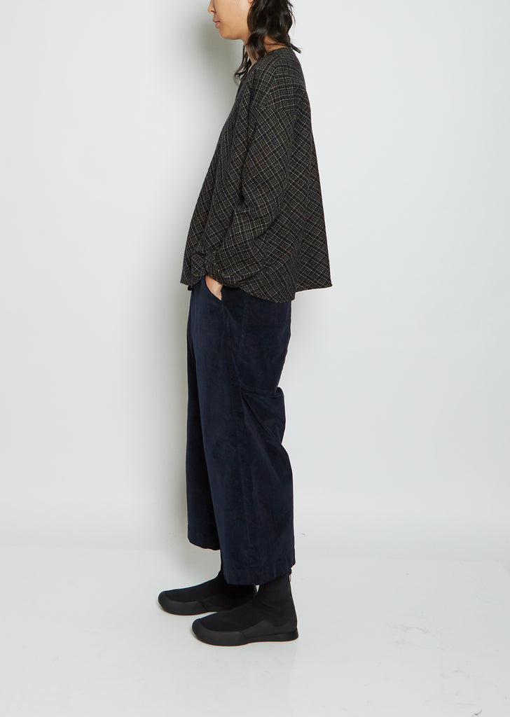 T-Shirt Tartan Wool — Black