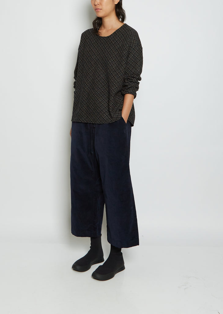 T-Shirt Tartan Wool — Black