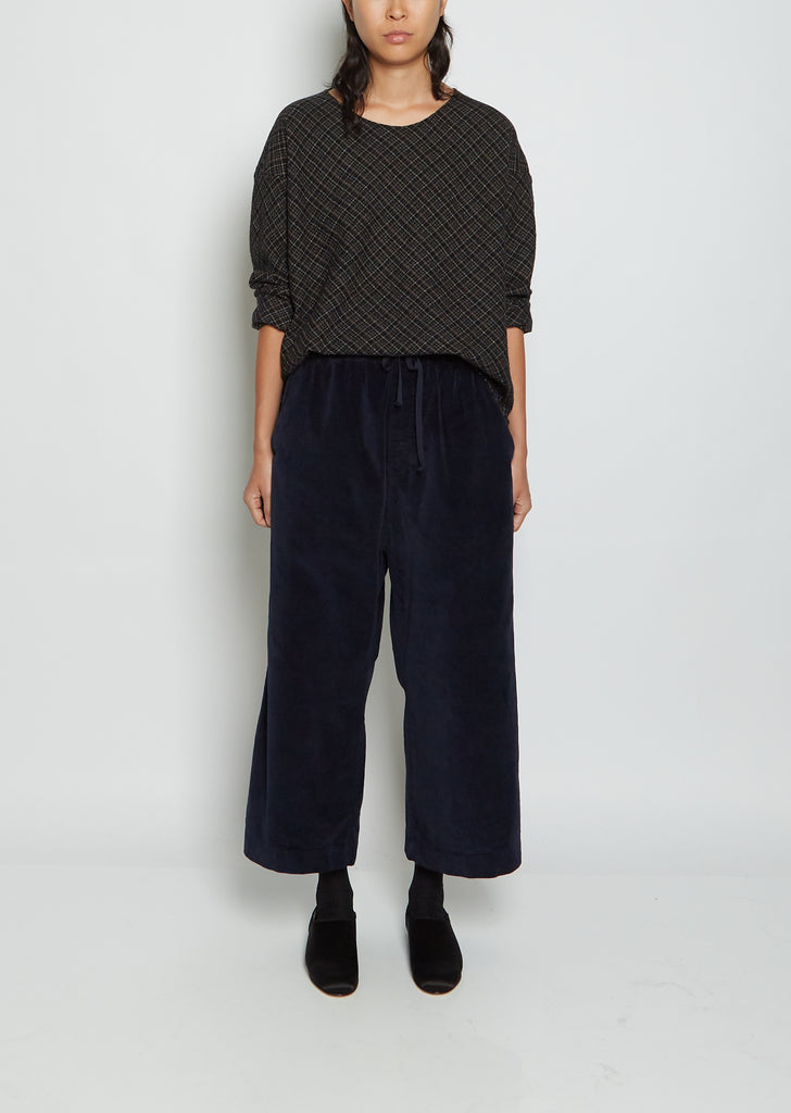 Velvet W&S Trousers — Navy