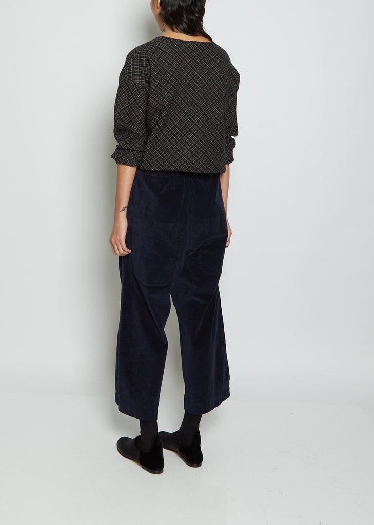 Velvet W&S Trousers — Navy