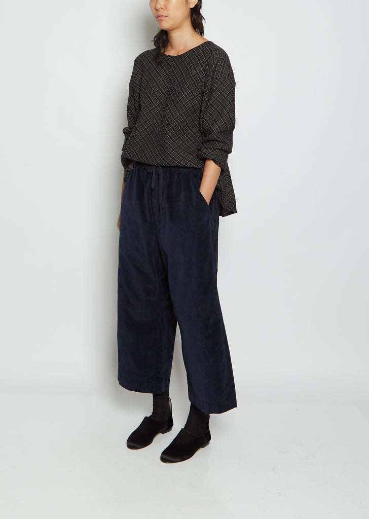 Velvet W&S Trousers — Navy