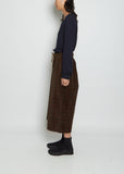 Wide Tartan Cotton Velvet Trousers — Cookie