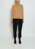 Short Cotton Turtleneck — Cookie