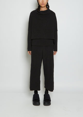 Easy Cotton Trouser JP — Almost Black