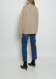 Wool Cashmere Turtleneck — Beige Melange