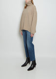 Wool Cashmere Turtleneck — Beige Melange