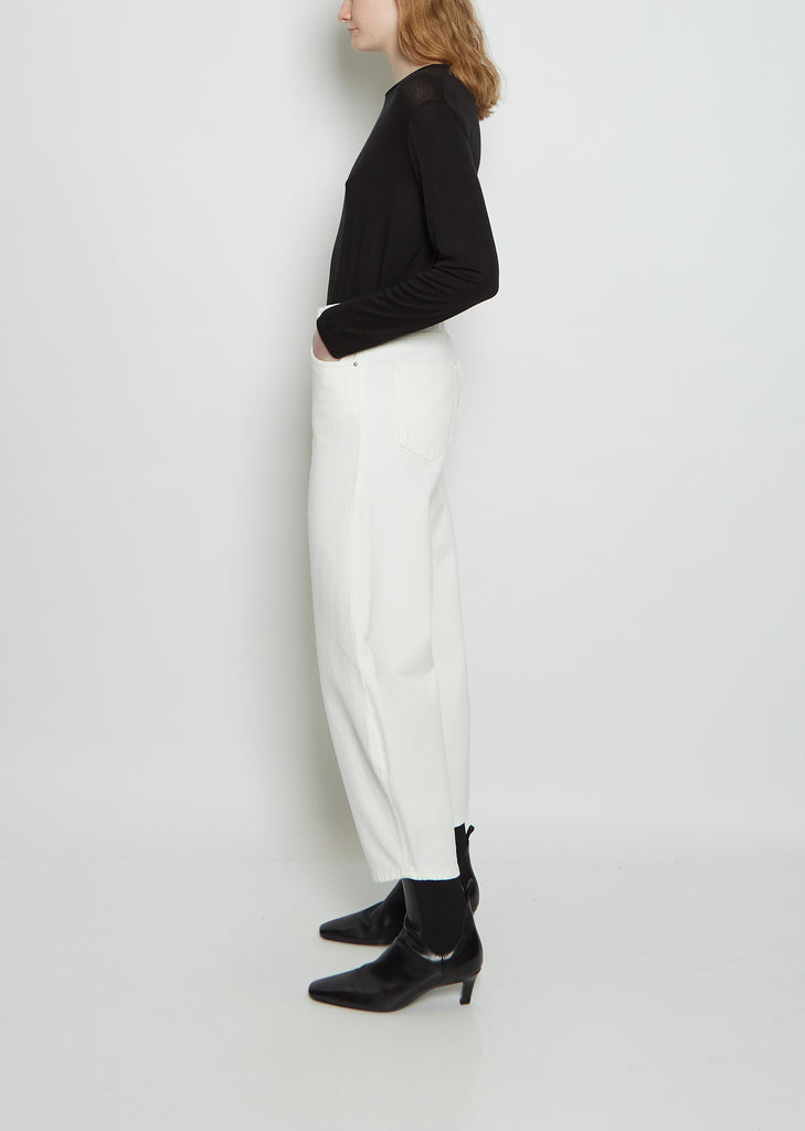 Barrel Leg High-Rise Denim