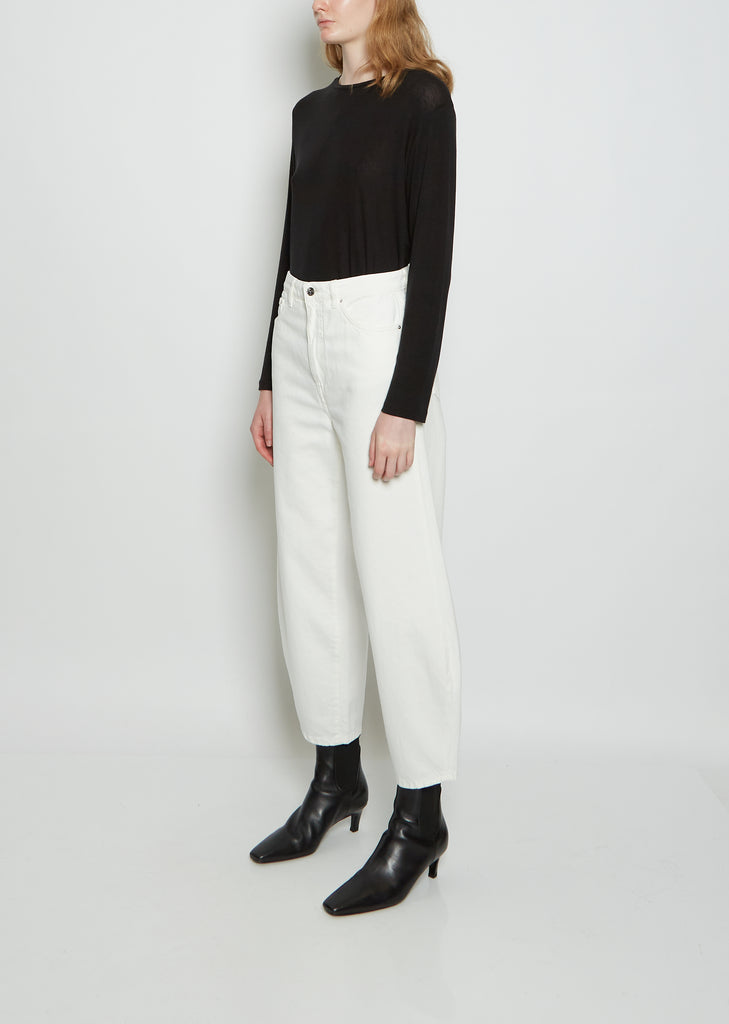Barrel Leg High-Rise Denim