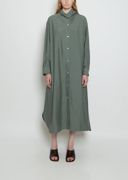 AP STUDIO SHIRT GOWN ベージュ ロングガウン 羽織　リネン オーバーサイズ ロングステンカラーコート FQ22W109【Fano