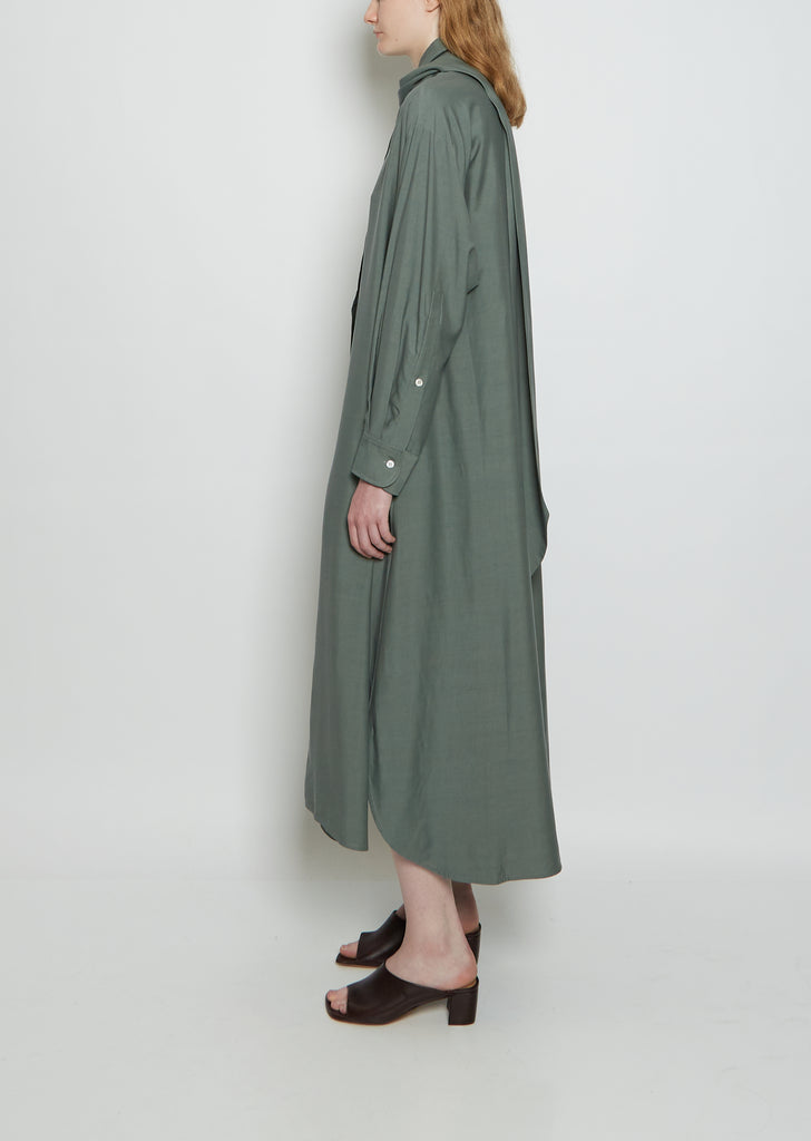 Hurn Scarf Viscose Linen Shirt Dress