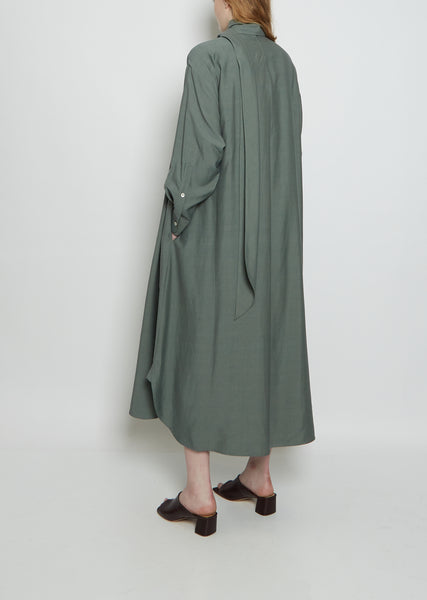 Hurn Scarf Viscose Linen Shirt Dress