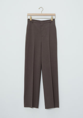 Mix Wool Straight Leg Tailored Trousers