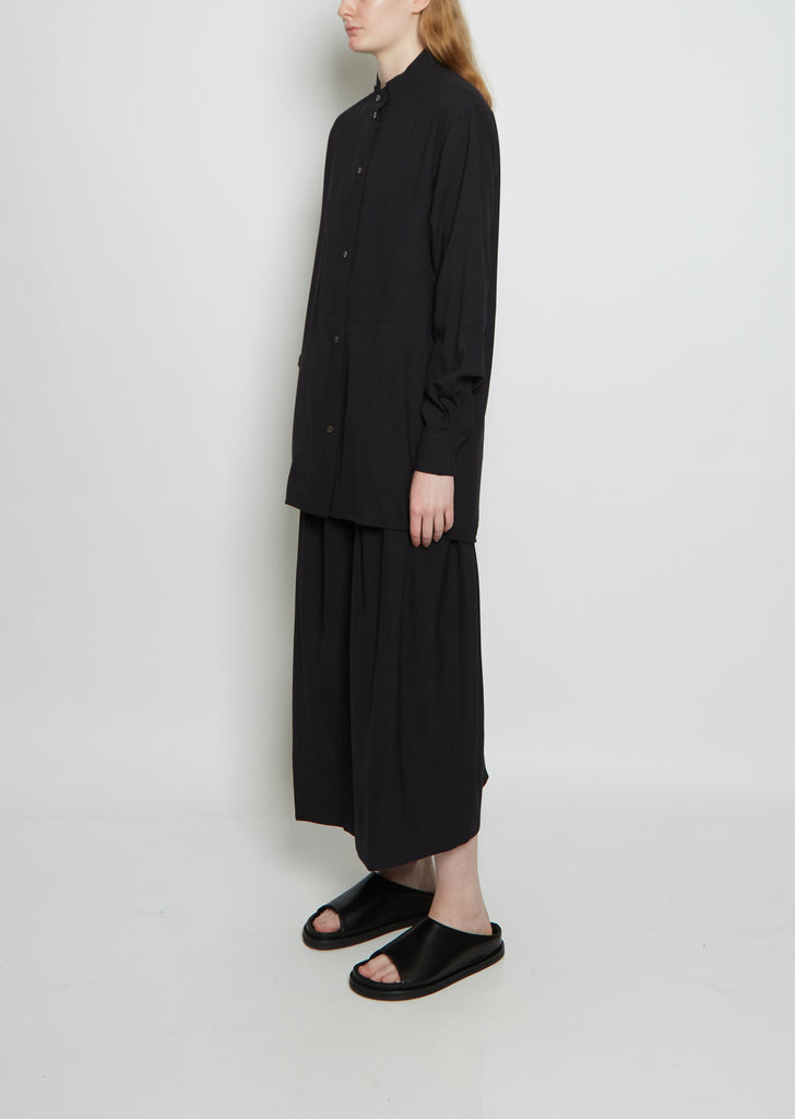 Nate Longline Pocket Tropical Wool Shirt