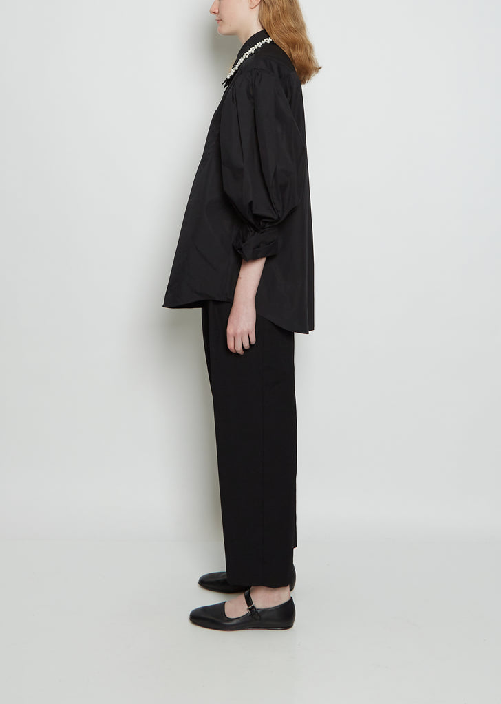 Bead Masculine Rolled Sleeve Cotton Shirt