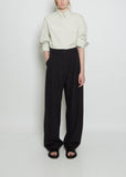 Nika Pleat Curved Wool Pant