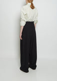 Nika Pleat Curved Wool Pant