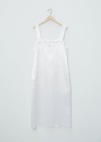 Silk Satin Knot Strap Long Dress — Ivory