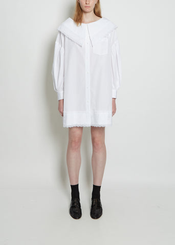 Short Open Neck Signature Cotton Dress