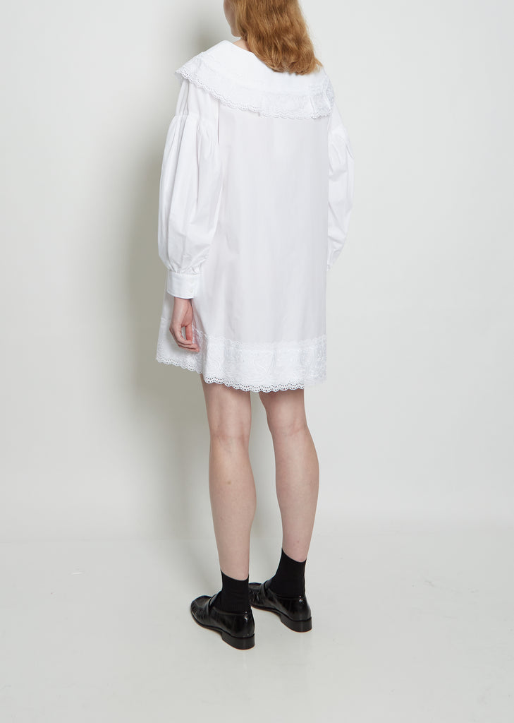 Short Open Neck Signature Cotton Dress