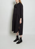 Shelter Organic Cotton Shirt Dress — Off-Black