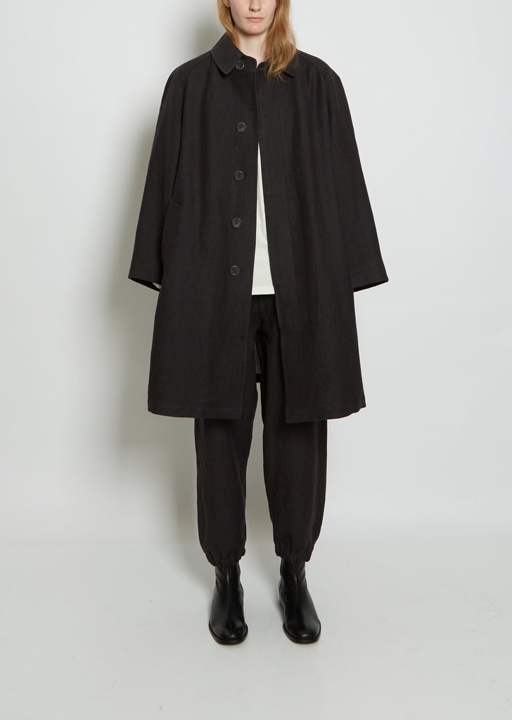 Linen and Wool Martin Mac — Off-Black