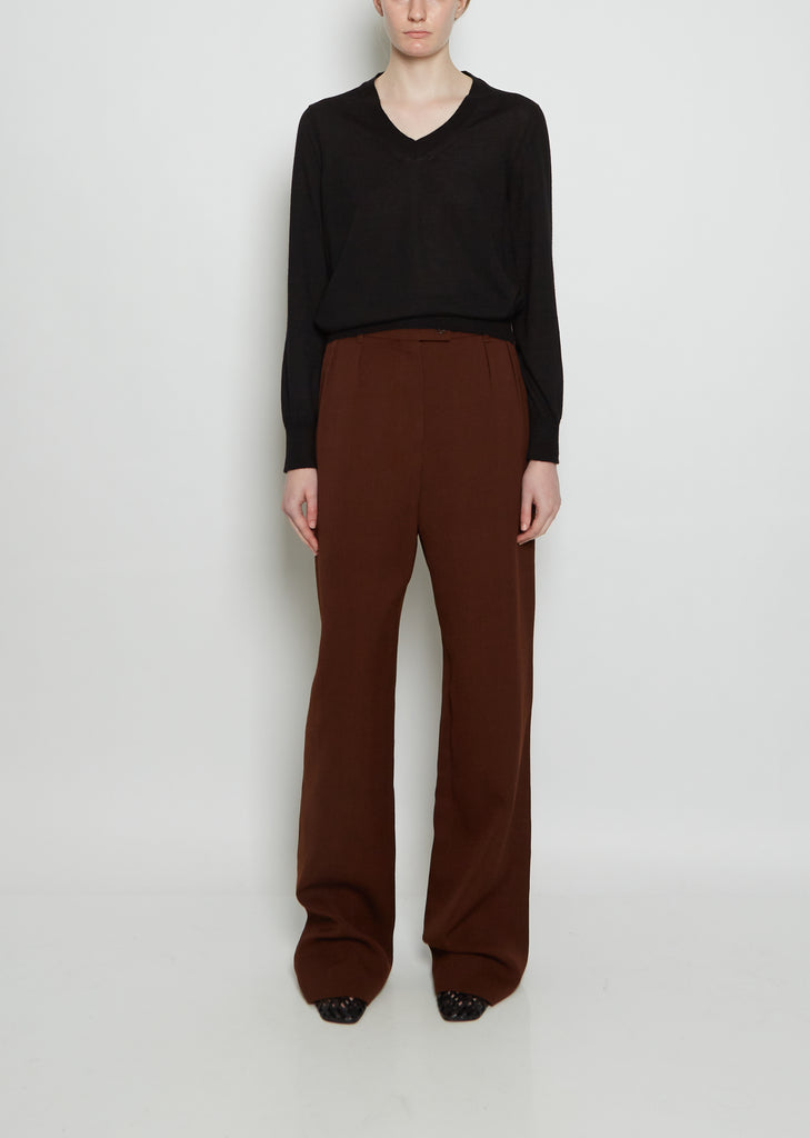 Randa Ribbed Wool & Cotton Pant