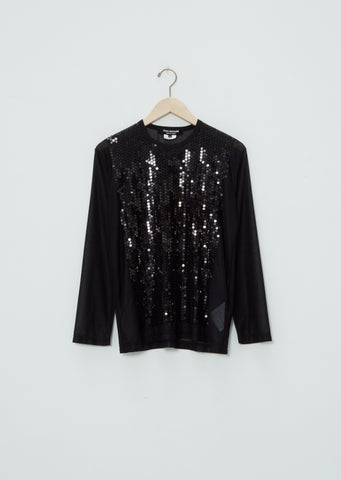 Sequins T-Shirt — Black
