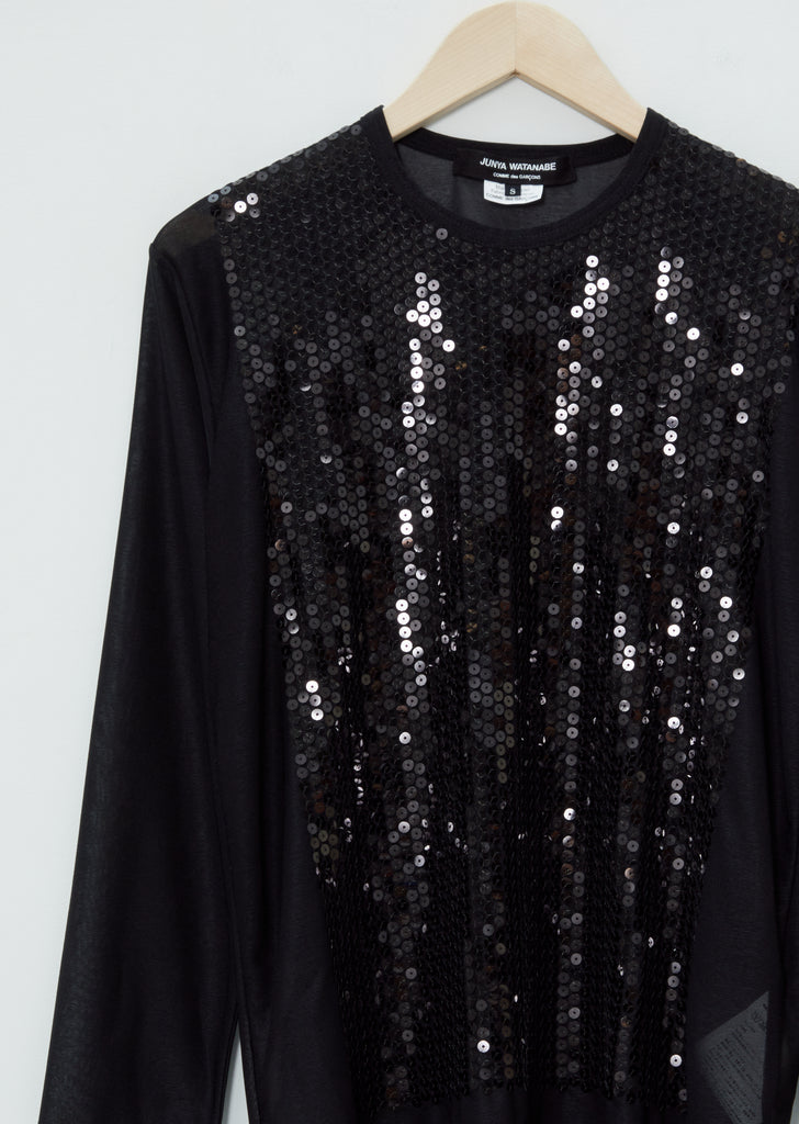 Sequins T-Shirt — Black