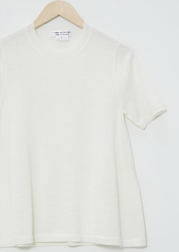 Flared Crewneck Sweater