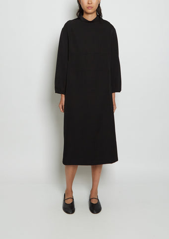 Straight Micro Wool Twill Dress