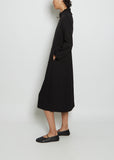 Straight Micro Wool Twill Dress