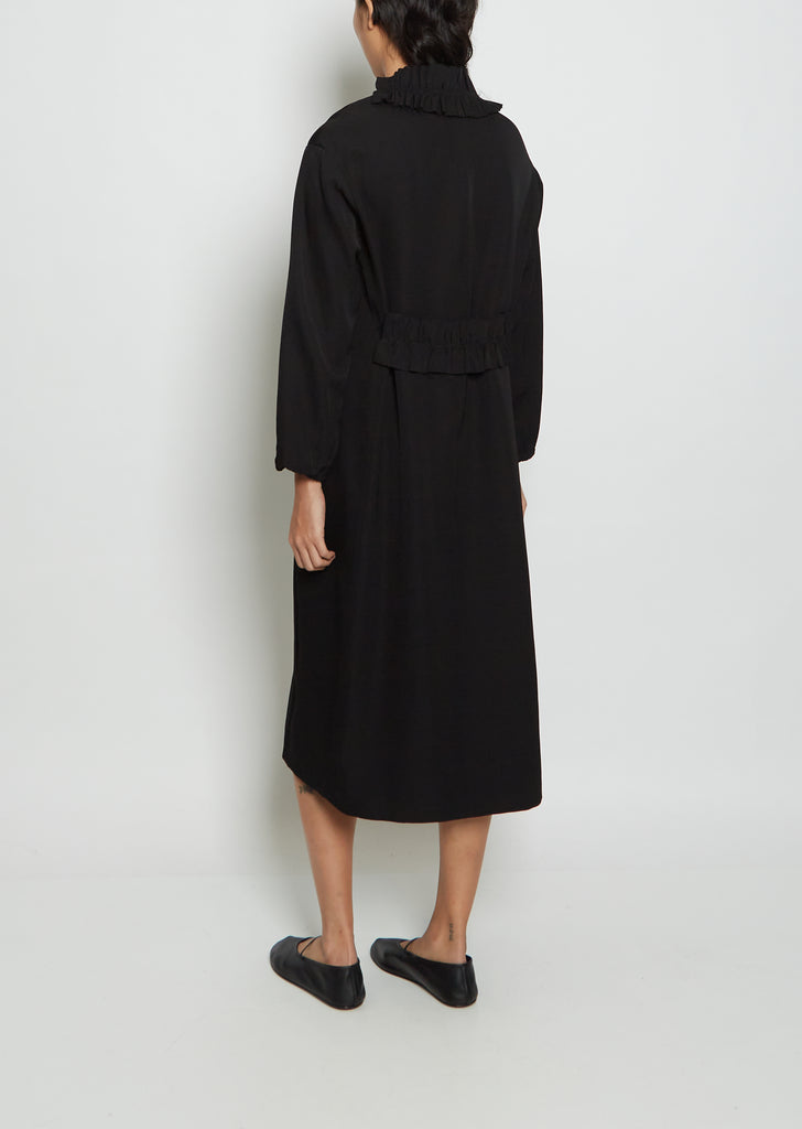 Straight Micro Wool Twill Dress