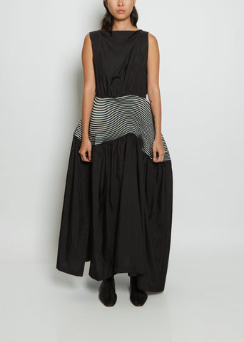 Winding Solid Nylon Dress