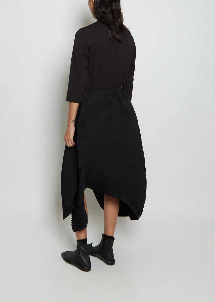 Leaf Pleats Polyester Skirt