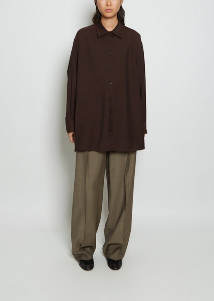 STRONG×SHOOP MOHAIR SHIRT BROWN M OUR's STRONG×SHOOP MOHAIR SHIRT BROWN
