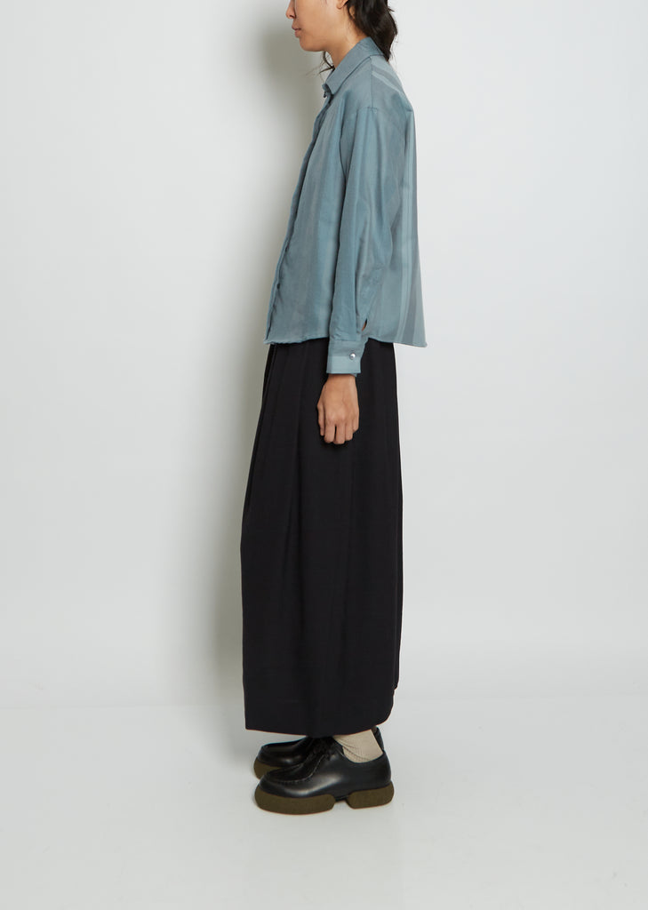 Mohair Cotton Blouse — Slate