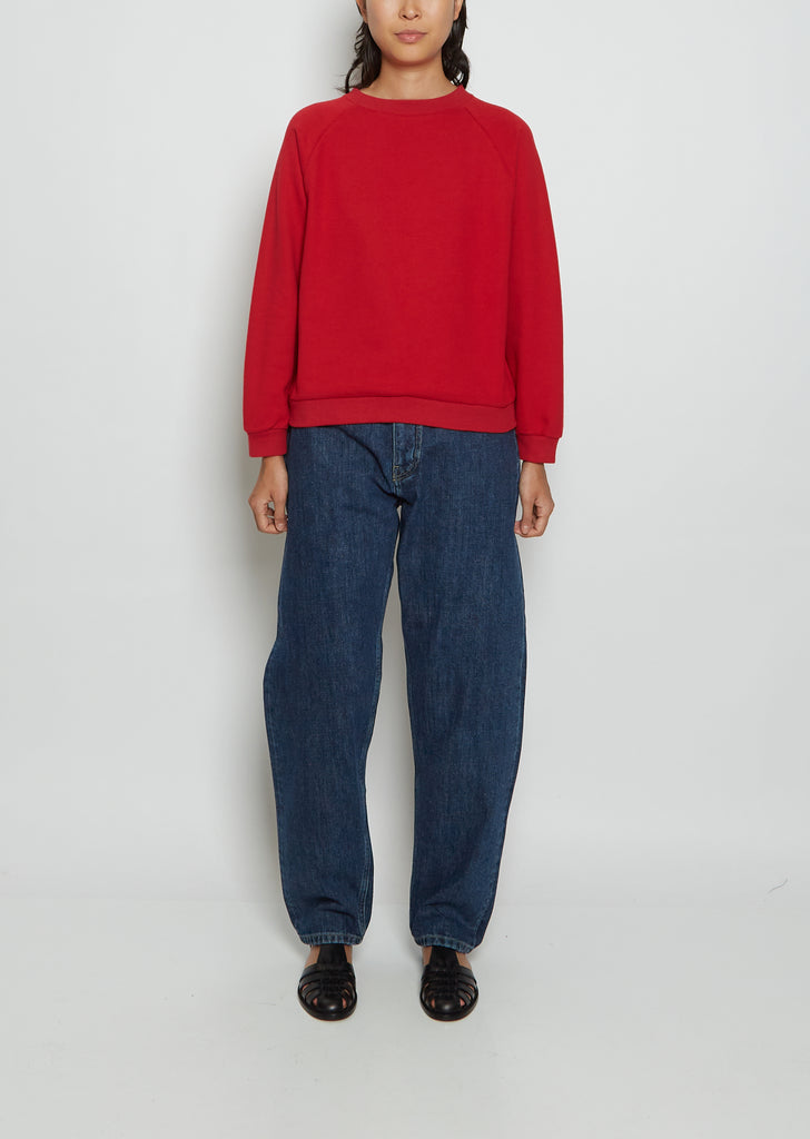 Studio Cotton Sweatshirt — Red