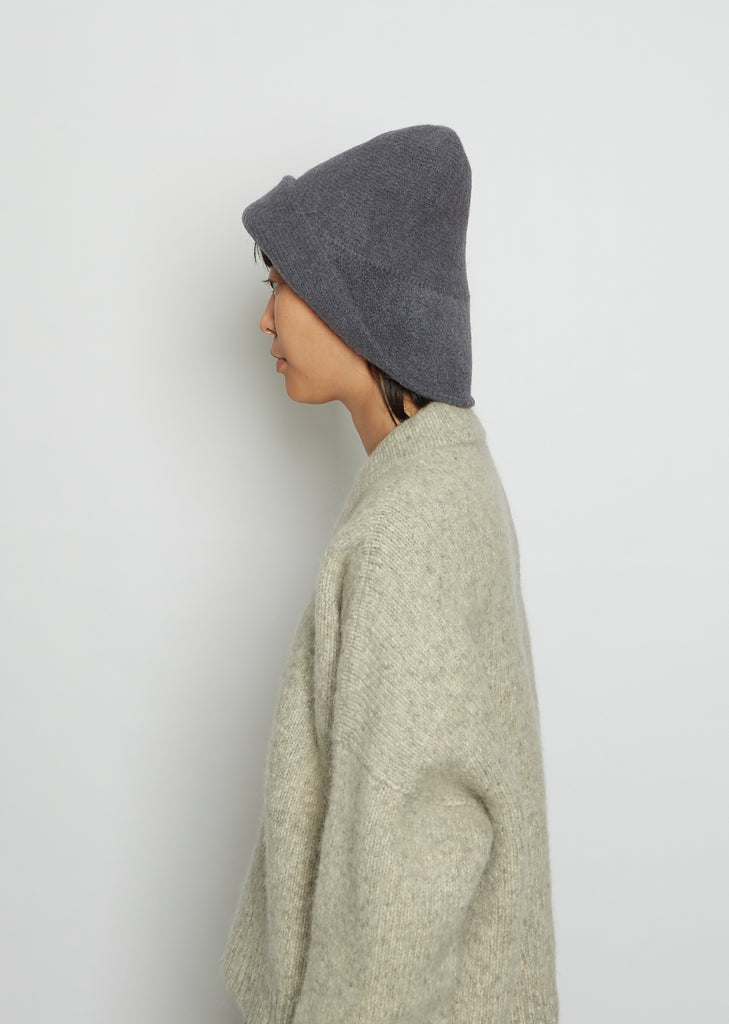 Knit Wool & Alpaca Cloche — Steel