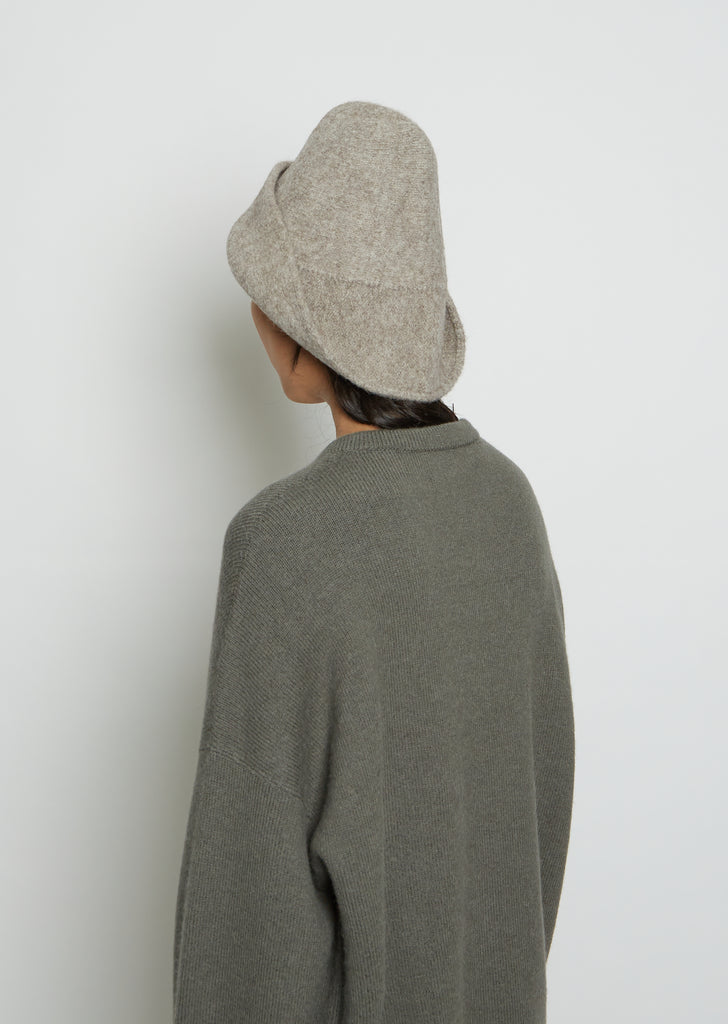 Knit Wool & Alpaca Cloche — Greywool