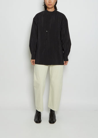 Unisex Asymmetric Silk Shirt