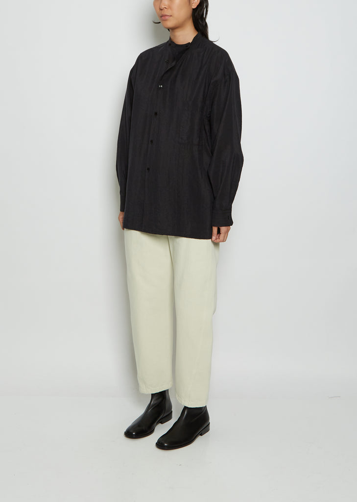 Unisex Asymmetric Silk Shirt