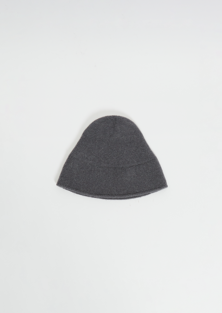 Knit Wool & Alpaca Cloche — Steel