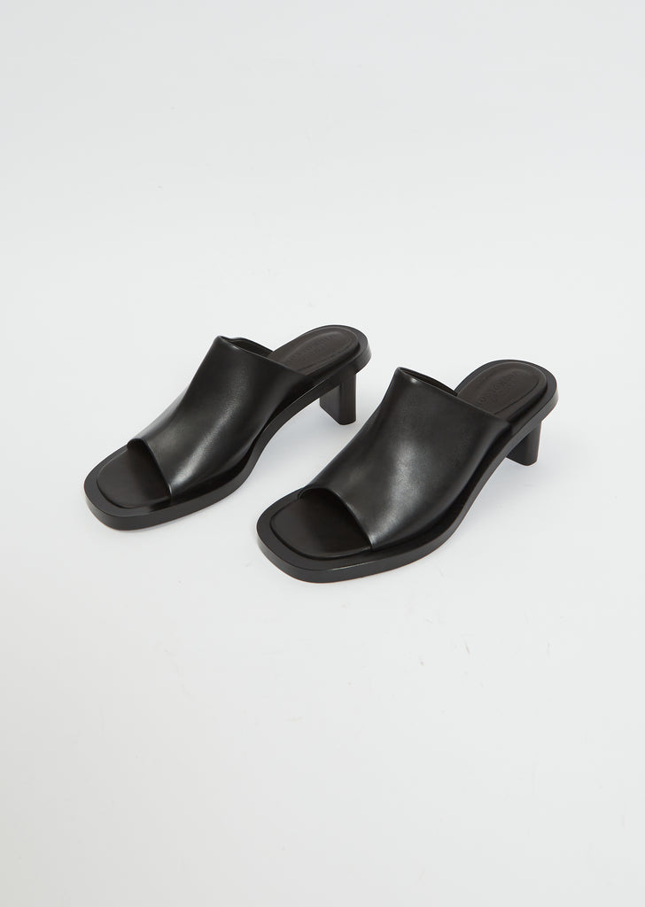 Cube Open Toe Mule — Black