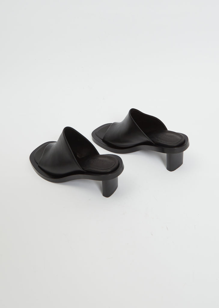 Cube Open Toe Mule — Black