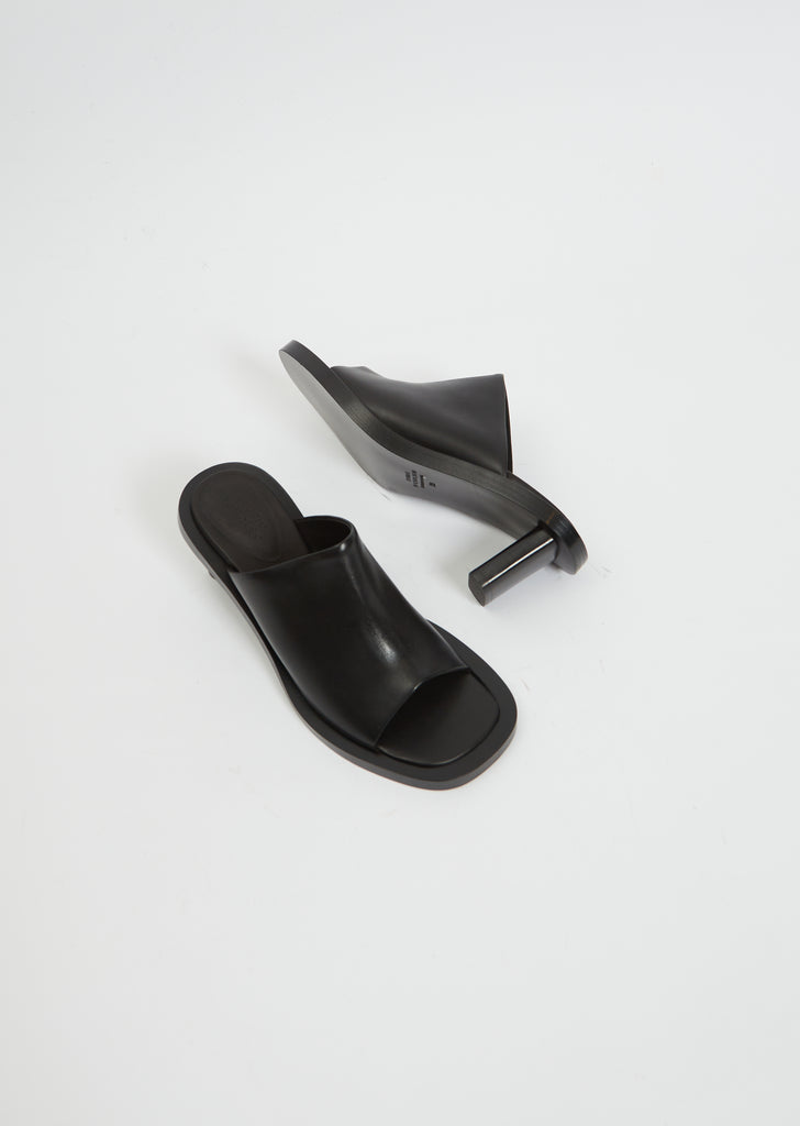 Cube Open Toe Mule — Black
