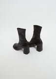 Sock Heeled Boot — Black