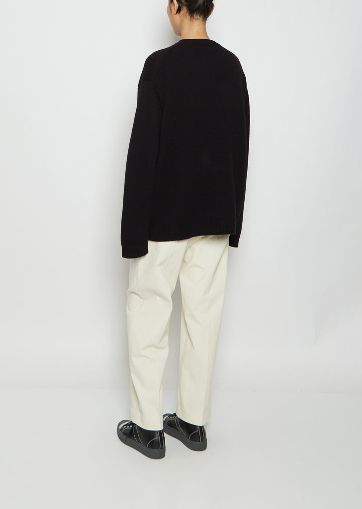 Milo V-Neck Cable Cashmere Sweater