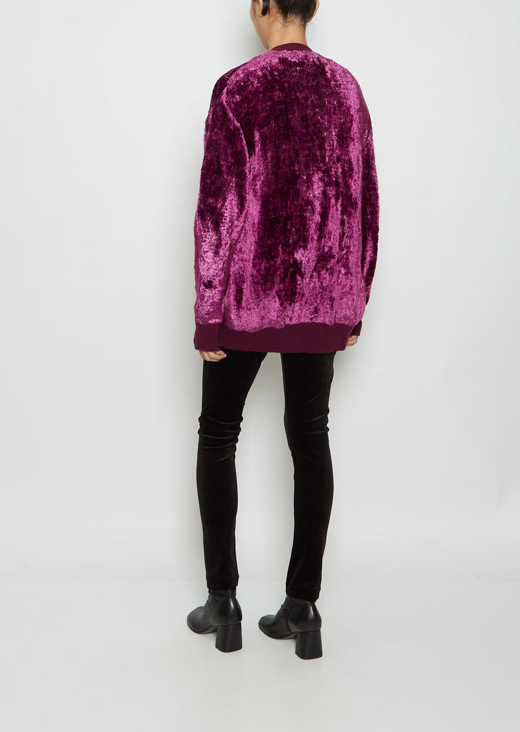 Crushed Velvet Cardigan