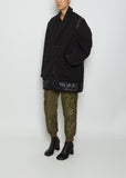 Wool & Nylon Quilted Detail Blazer