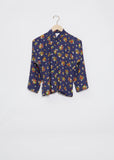 Floral Mandarin Collar Top